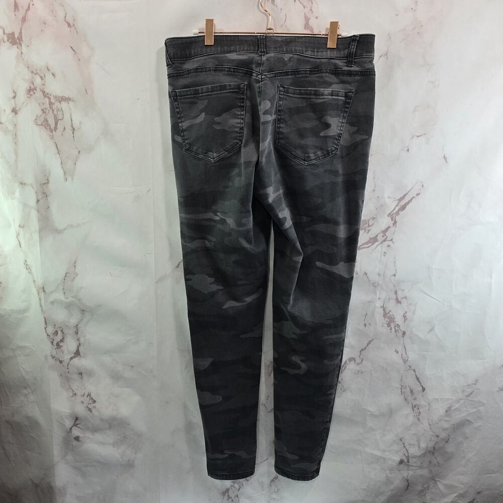 Democracy Jeans Womens 10 Gray Camo High Rise Skinny Ab Solution Technology